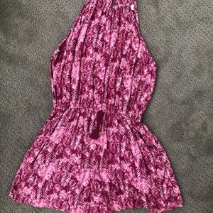 Palm Leaf Halter Romper